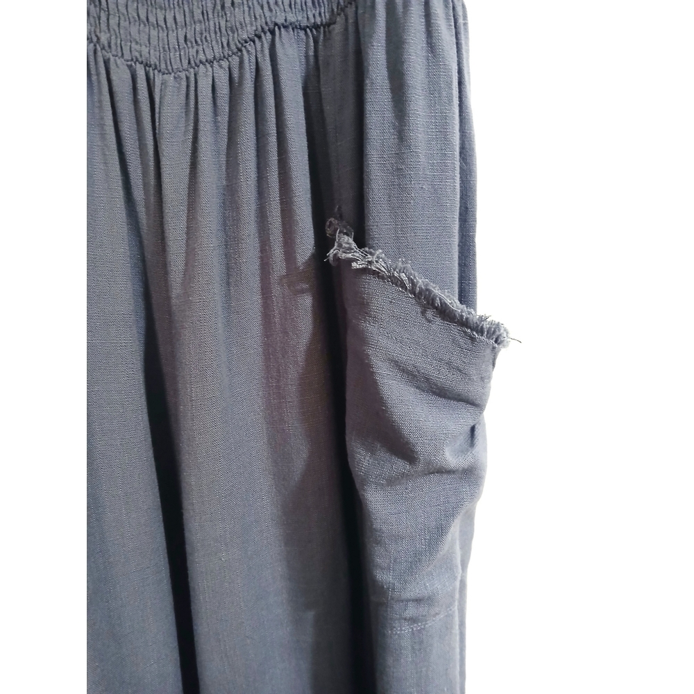UMGEE Linen Blend Smocked Wide Leg Jumpsuit L - Picture 5 of 7